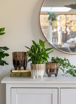 Neve Dark 3 Leg Planter H15cm D14cm &pound;19.99, Neve Dark 3 Leg Planter H19cm D17cm &pound;29.9, Neve Neutral 3 Leg Planter H15cm D14cm &pound;19.99, Neve Neutral 3 Leg Planter H19cm D17cm &pound;29.99