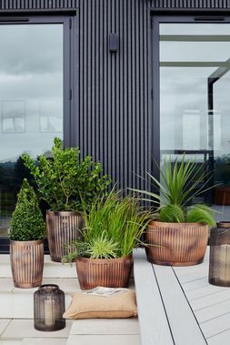 OUTDOOR HAMPTON COPPER BOWL PLANTERS