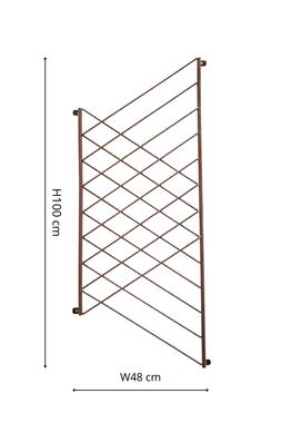 OUTDOOR LINEAR TRELLIS BRONZE H100CM W48CM