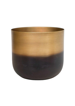 OSCAR TWO TONE GOLD METAL PLANTER H13CM D14.5CM £10.99