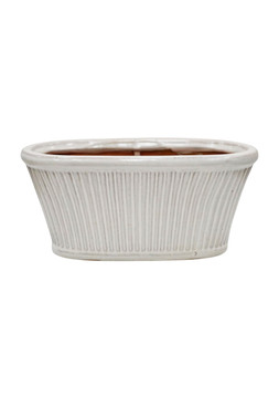 OUTDOOR SNOWSHILL WHITE GLAZED TROUGH