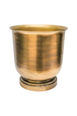 OUTDOOR HAMPTON ANTIQUE BRASS METAL URN H35CM W34CM &pound;89.99 (OHABRMU28)