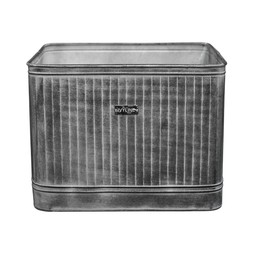 OUTDOOR HAMPTON RECTANGULAR GALVANISED METAL PLANTER H38CM W50CM &pound;99.99 (OHRGMP50)