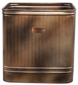 OUTDOOR HAMPTON SQUARE COPPER METAL PLANTER &pound;69.999