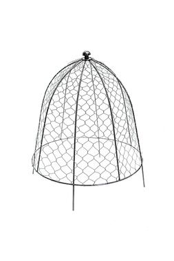 OUTDOOR WIRE NETTED PLANT PROTECTOR ZINC H55CM W47CM