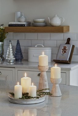Padstow White Wash Wooden Candle Tray &pound;29.99