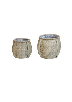 Pando Seagrass Basket Natural Set Of 2 &pound;45.98