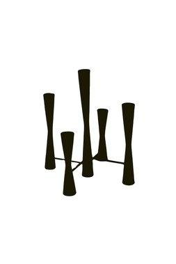 Parker 5 Piece Black Candle Centrepiece H30cm W27.5cm £59.99
