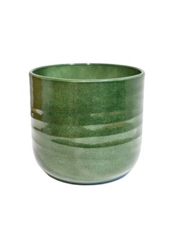 Poinsettia Ripple Green Planter H10.5cm D12cm £4.99