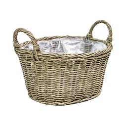 POLYRATTAN LINEDBASKET NATURAL &pound;39.99 (161901)