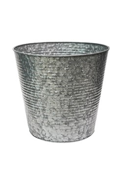 RIBBED GALVANISED PLANTER 32CM &pound;34.99 (RGP32)