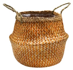 Seagrass Chevron Amber Lined Basket Small H25cm D30cm &pound;24.99, Medium H30cm D35cm &pound;29.99