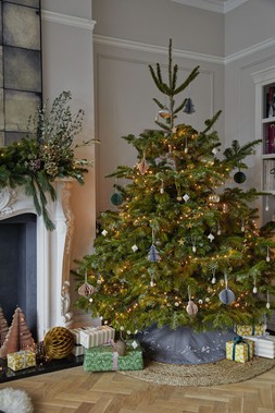 Christmas at Ivyline 2025 - SLATE VELVET MISLETOE TREE SKIRT D80CM