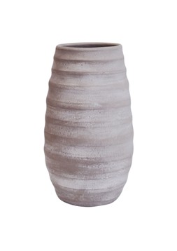Tobin Ripple Cement Grey Vase H30cm D17cm £39.99
