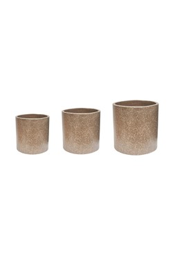 Valetta Caramel Terrazzo Planter Set Of 3 &pound;79.97