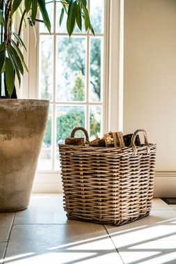 Wicker Log Basket Square 50cm &pound;69.99