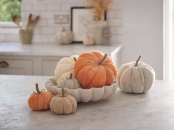 Orange Chenille Pumpkin 17cm