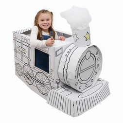 Hobbycraft Colour-In Cardboard Train 102cm &pound;20 Cut Out