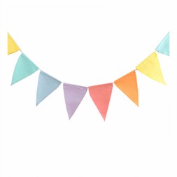 Hobbycraft Pastel Canvas Bunting 2.2m &pound;6 Cut Out