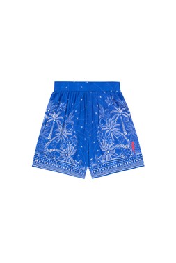 COMING SOON: Blue & White Sundream Tropical Placement Print Shorts