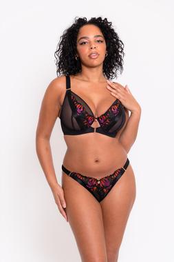 MESMERISE PLUNGE BRA (30E-J, 32-40DD-J) $91.00, &pound;48.00, &euro;60.00,CAD$118.00 & MESMERISE BRAZILIAN BLACK BRIEF (S-XL) $51.00, &pound;25.00, &euro;39.00, CAD$68.00