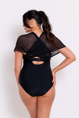 Wrapsody Bandeau Swimsuit in Black &pound;66 $105 &euro;92