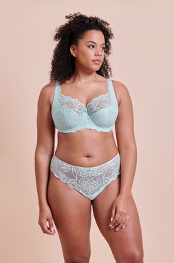 LOVELACE PALE MINT SIDE SUPPORT FULL CUP BRA £32 €48 USD$63 CAD$74 AUD$78.95 & BRAZILIAN BRIEF £16  €25 USD$28 CAD$30 AUD$32.95
