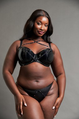 Studded Seduction Black Bra £44 €63 CAD $93 AUS $97.95, Brazilian £19 €29 CAD $35 AUS $38.95 2