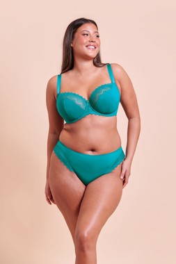 WILD ONE BALCONY BRA £29 €44 USD$59 CAD$72 AUD$72.95 & BRAZILIAN BRIEF £16 €25 USD$28 CAD$30 AUD$32.95