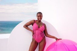All Night Lace, Plunge Body, Hot Pink/Blush, £52.00, US$92.00, CA$125.00, €78.00, A$125.00