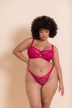 LOVED UP BRAZILIAN BRIEF £18 €28 CA33 AU36.95, SUSPENDER BELT £19 €29 CA35 AU38.95 & BALCONY BRA £36 €54 CA85 AU89.95