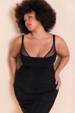 MIRAGE WIRED PLUNGE SLIP DRESS
