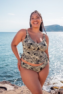 Ripple Reef, Reversible Non Wired Swimsuit, Black Print, £66.00, US$110.00, CA$170.00, €90.00, A$170.00