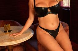 Serpent, Thong, Black, £22.00, US$41.00, CA$55.00, €34.00, A$56.00, Serpent, Padded Half Cup, Black, £42.00, US$81.00, CA$105.00, €63.00, A$105.00