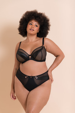 SUSPENSE PLUNGE BRA £39 €59. CA87 AU91.95 & HIGH WAIST BRIEF £21 €32 CA39 AU42.95