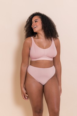 ZEN PINK NON WIRED BRALETTE £24 €36 & BRAZILIAN BRIEF £15 €23