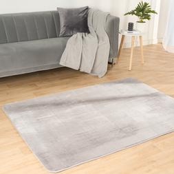 OHS Supersoft Plush Rug - Silver £12