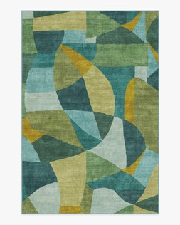 Ruggable - Jungalow Collection - Kayla Teal Green - 185 x 275 cm - Flatwoven £429, Tufted £599 (Aerial)- EMBARGOED UNTIL 2ND JULY 2026