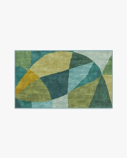 Ruggable - Jungalow Collection - Kayla Teal Green - 90 x 150 cm - Flatwoven £179, Tufted £239 (Aerial)- EMBARGOED UNTIL 2ND JULY 2026