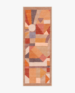 Ruggable - Jungalow Collection - Orilla Sunset - 75 x 215 cm - Flatwoven £159, Tufted £189 (Aerial)-  Embargoed until 2nd July 2026