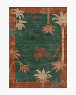 Ruggable - Jungalow Collection - Sabal Olive Amber - 150 x 215 cm - Flatwoven £349, Tufted £479 (Aerial)- EMBARGOED UNTIL 2ND JULY 2026