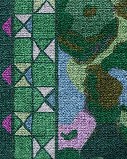 Ruggable - Jungalow Collection - Vera Green Plum - 150 x 215 cm - Flatwoven £349, Tufted £479 (Detail)- EMBARGOED UNTIL 2ND JULY 2026