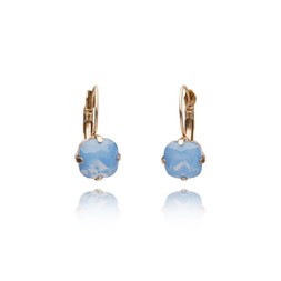 BLUE OPAL CUSHION CUT 1950S EARRINGS £24 BY LOVETT & CO
