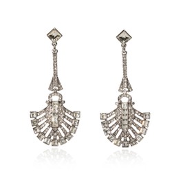 CRYSTAL GATSBY DROP EARRINGS £40 BY LOVETT & CO