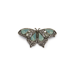 GREEN CRYSTAL BUTTERFLY BROOCH £30 BY LOVETT & CO