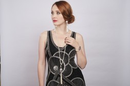 Pearl and Crystal Deco Tassel Earrings £48 and necklace £50 by Lovett & Co