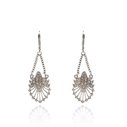 SILVER CHAIN DECO DROP EARRINGS £30 BY LOVETT & CO