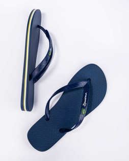 Mens Classic Brazil II Flip Flops Navy - £20
