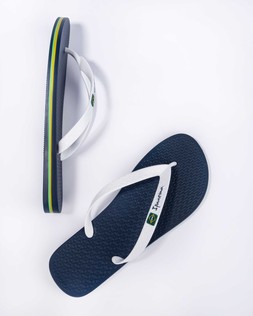 Mens Classic Brazil II Flip Flops Blue/White - £20