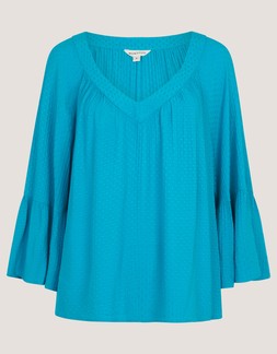 Kallie Dobby Blouse Teal